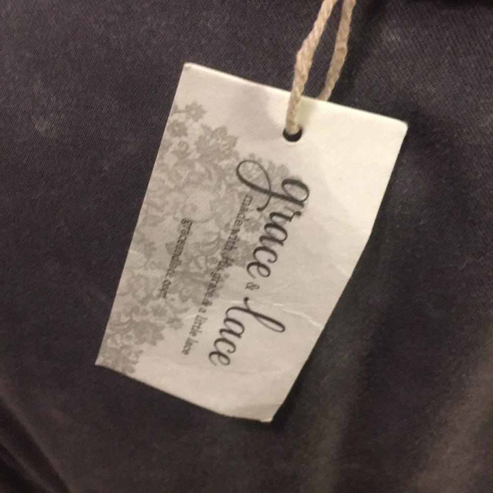 Grace & Lace Sadie gray washed tencil tunic S - Picture 7 of 7